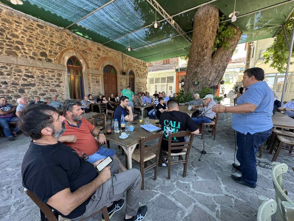 Συνάντηση του Παλλεσβιακού Φορέα με ανθρώπους της παραγωγής σε χωριό της Λέσβου